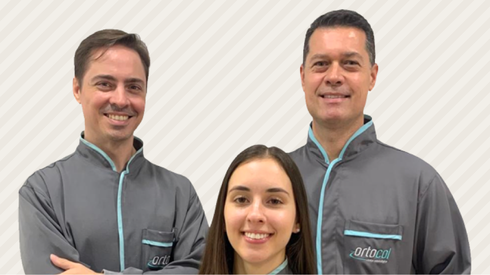 Três profissionais da equipe da Ortocoi