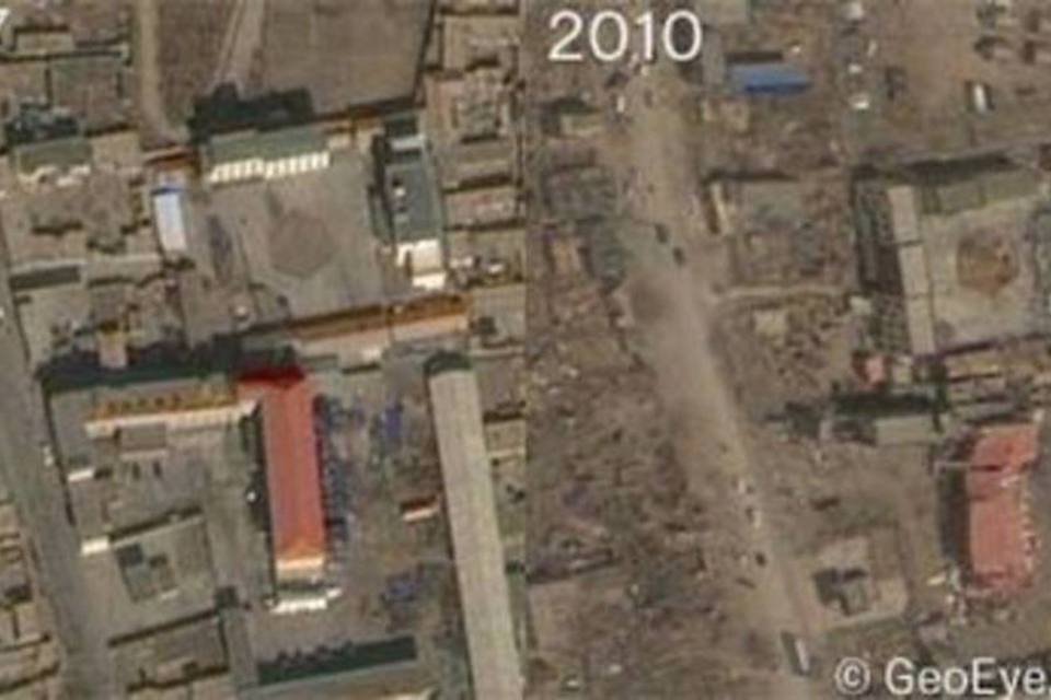 Google Earth mostra imagens da China após terremoto
