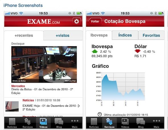 EXAME.com agora está também no iPhone e em celulares Android