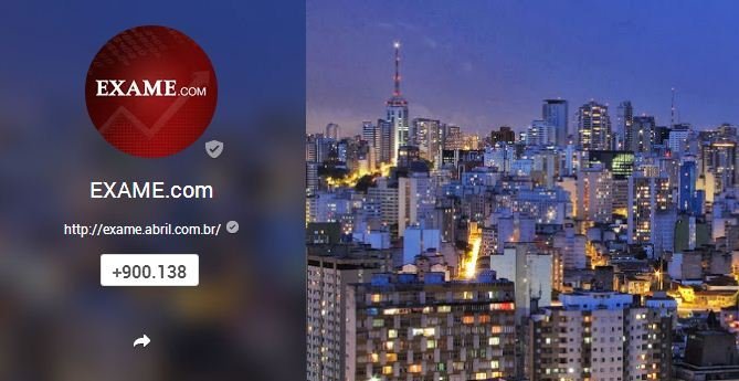 EXAME.com chega a 900 mil seguidores no Google+