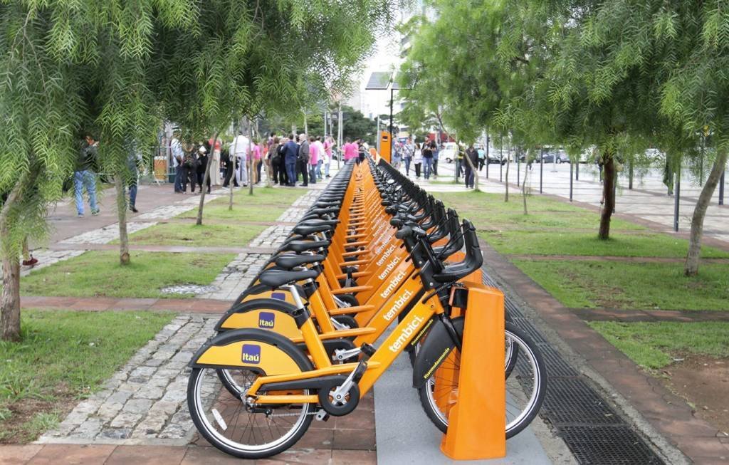 Bicicletas do Bike Sampa, da tembici. e do Itaú Unibanco em parceria com a Prefeitura de São Paulo (Bike Sampa/Prefeitura de São Paulo/Divulgação)