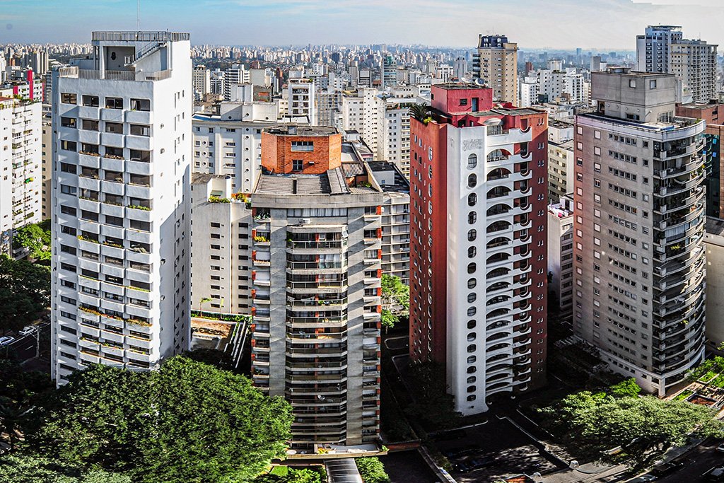 Vista aérea de São Paulo: bancos voltaram a ficar mais seletivos na concessão do crédito habitacional | Foto: Germano Lüders/EXAME (Exame/Germano Luders)