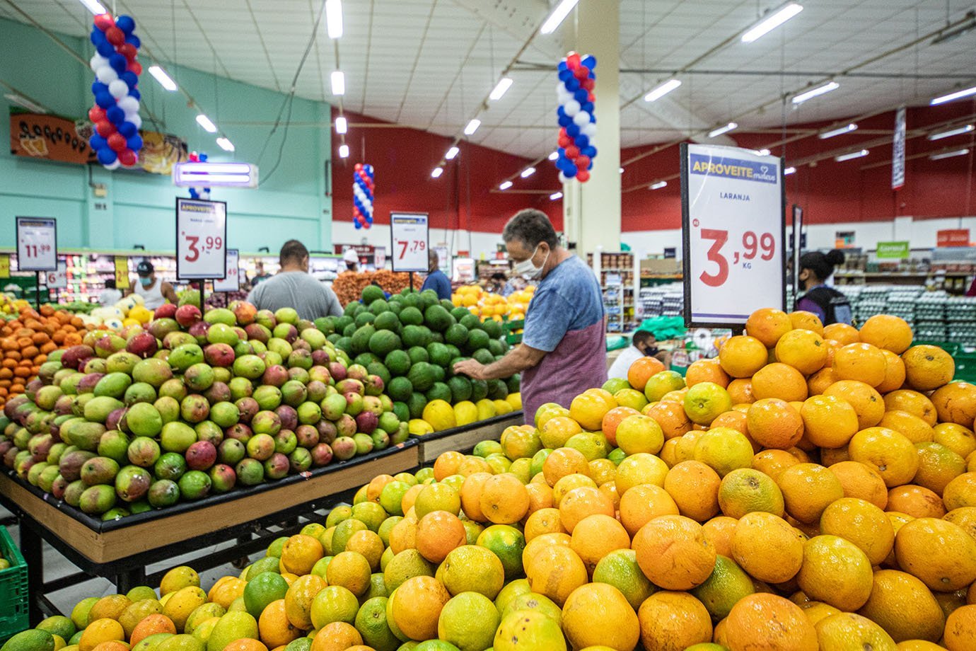Consumo; inflação; consumidor; supermercado; preços; hortifruti; frutas