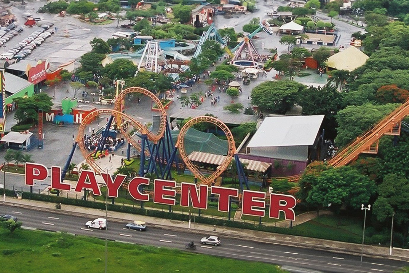 Vista aérea do Playcenter.
