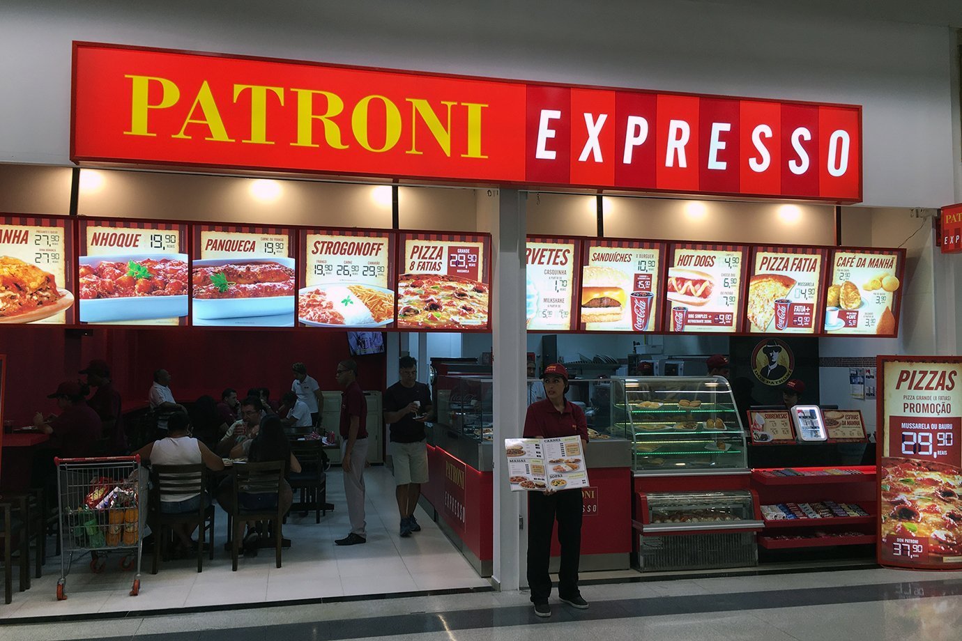 Unidade Express da pizzaria Patroni