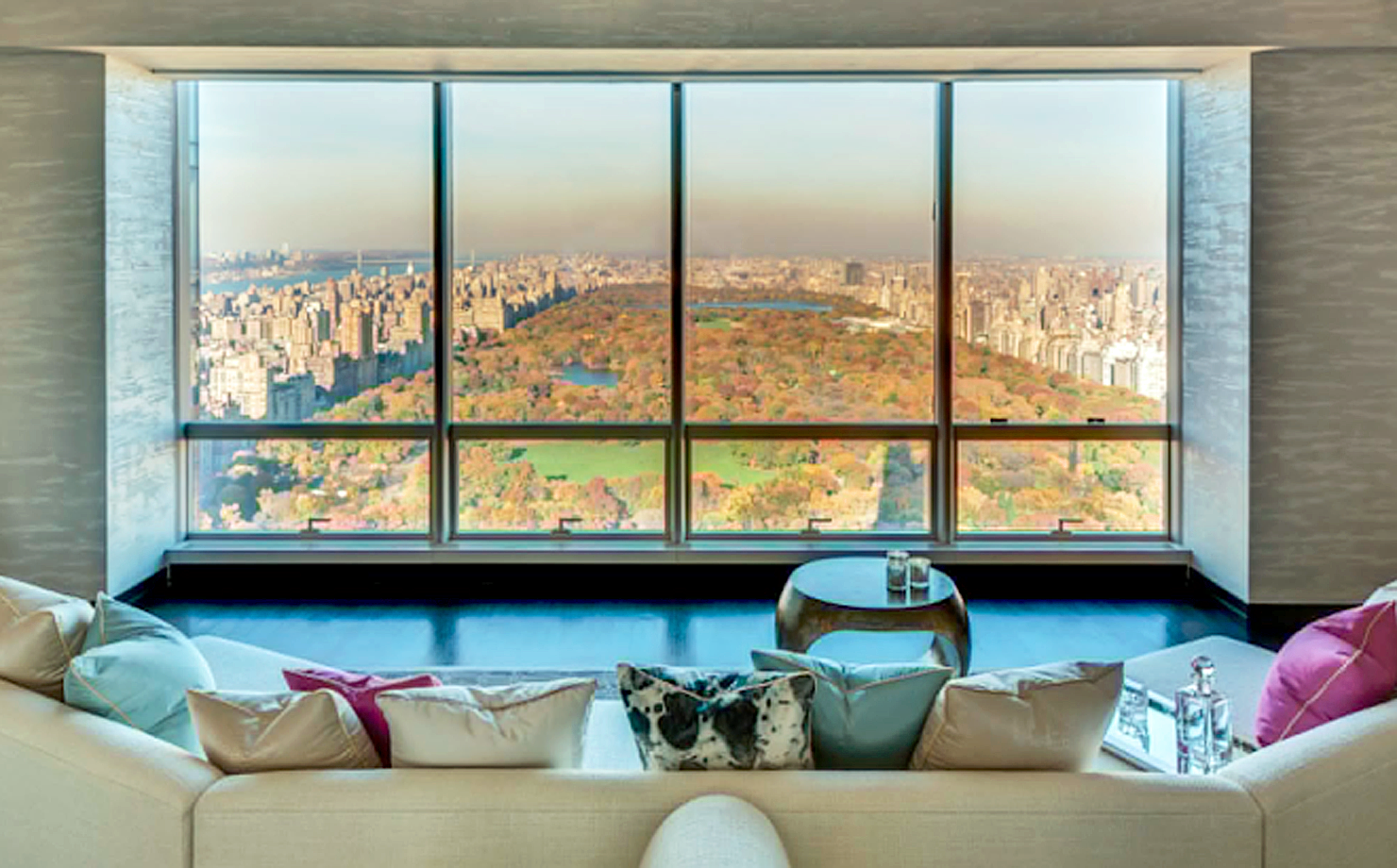 Vista de um dos apartamentos do One57, em Nova York