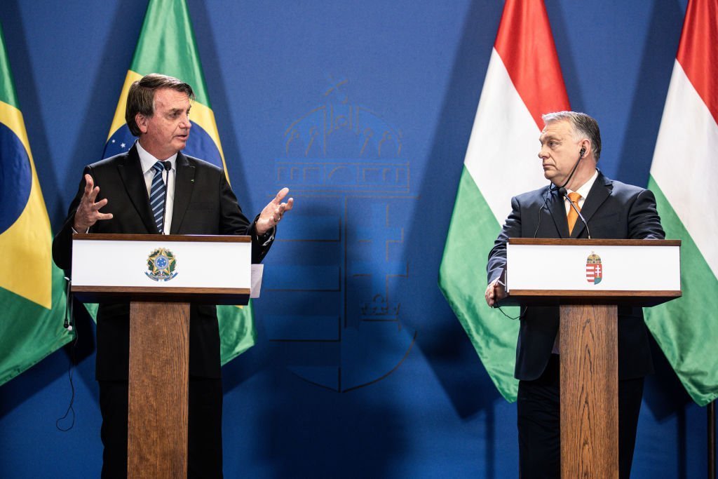 Presidente Jair Bolsonaro e o primeiro-ministro da Hungria, Viktor Orban