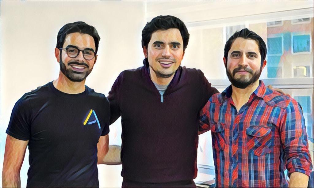 Santiago Suarez, Daniel Vallejo e Elmer Ortega, fundadores da Addi: a rodada foi liderada pela americana Union Square Ventures, que investe na Coinbase e no Twitter
 (Addi/Divulgação)