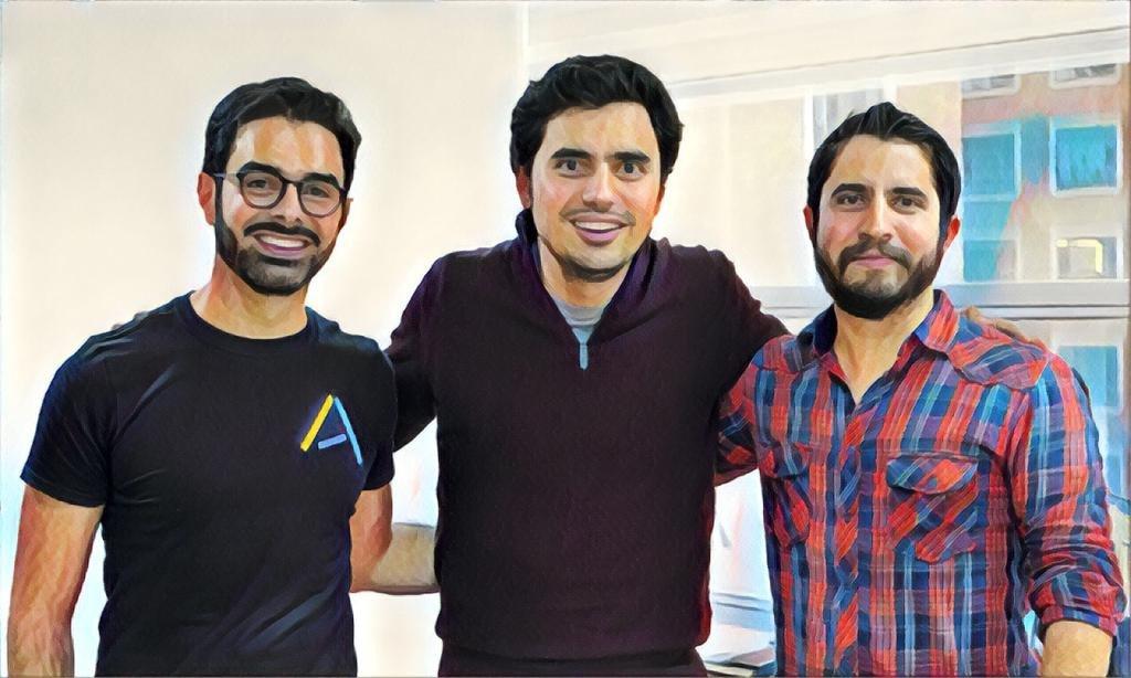 Santiago Suarez, Daniel Vallejo e Elmer Ortega, fundadores da Addi: a rodada foi liderada pela americana Union Square Ventures, que investe na Coinbase e no Twitter
(Addi/Divulgação)