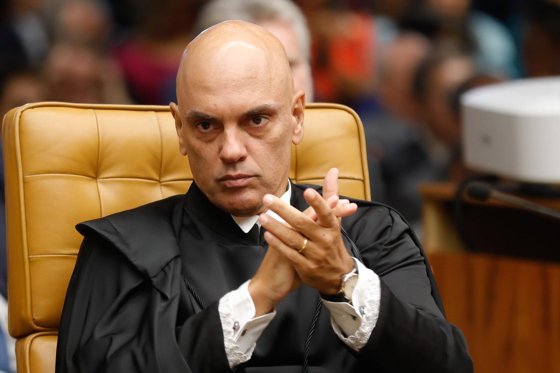 Alexandre de Moraes: Divergência sobre esse tema começou em maio deste ano, quando o ministro julgou procedente reclaramação ajuizada após decisão monocrática do ministro Breno Medeiros, do TST (Fellipe Sampaio /SCO/STF/Reprodução)