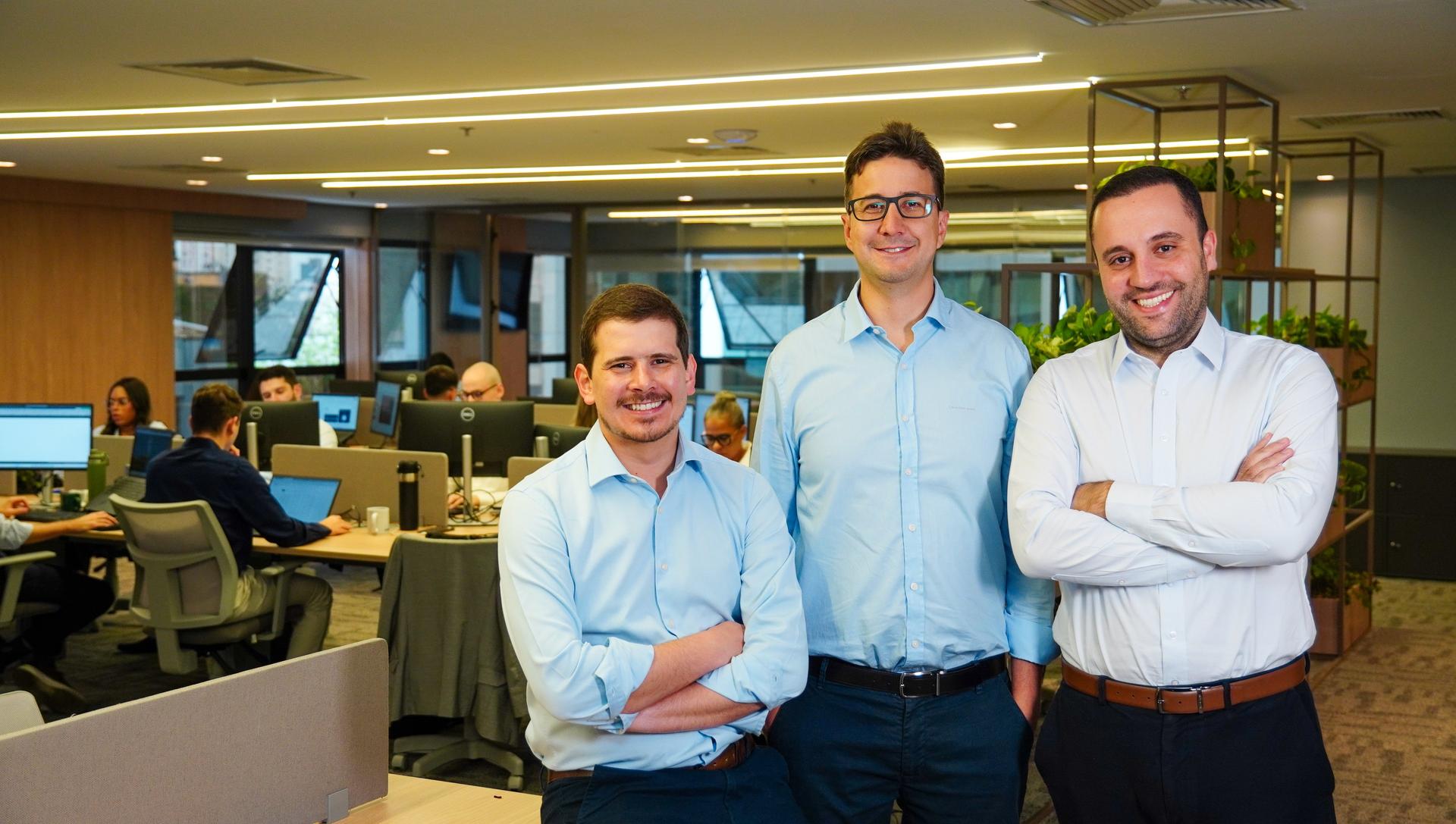 Sócios da Harbour Capital: Henrique Ribeiro, Alexandre Peteffi e Rafael Flores Nunes (da esquerda para direita) (Harbour Capital/Divulgação)