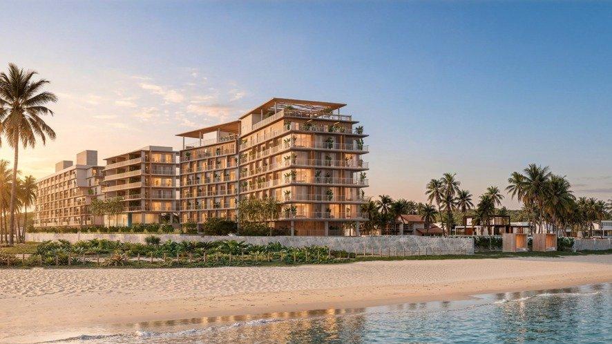 O empreendimento será implantado em área privilegiada à beira-mar da Praia de Ponta de Mangue e contará com 309 apartamentos, distribuídos em três torres. (HSM/Divulgação)