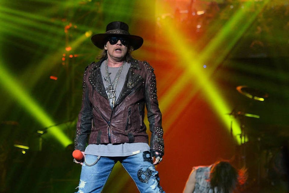 Cantor Axl Rose, da banda Guns N' Roses, se apresenta em Las Vegas, dia 21/05/2014
