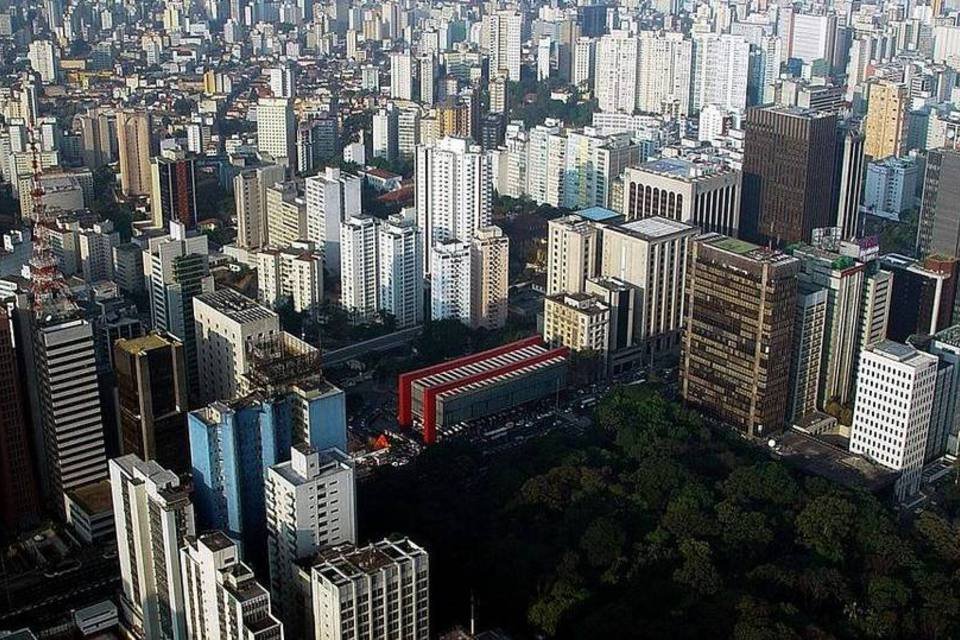 Vista aérea do bairro Jardim Paulista em São Paulo