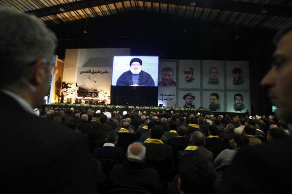 Líder do Hezbollah Nasrallah faz discurso a apoiadores