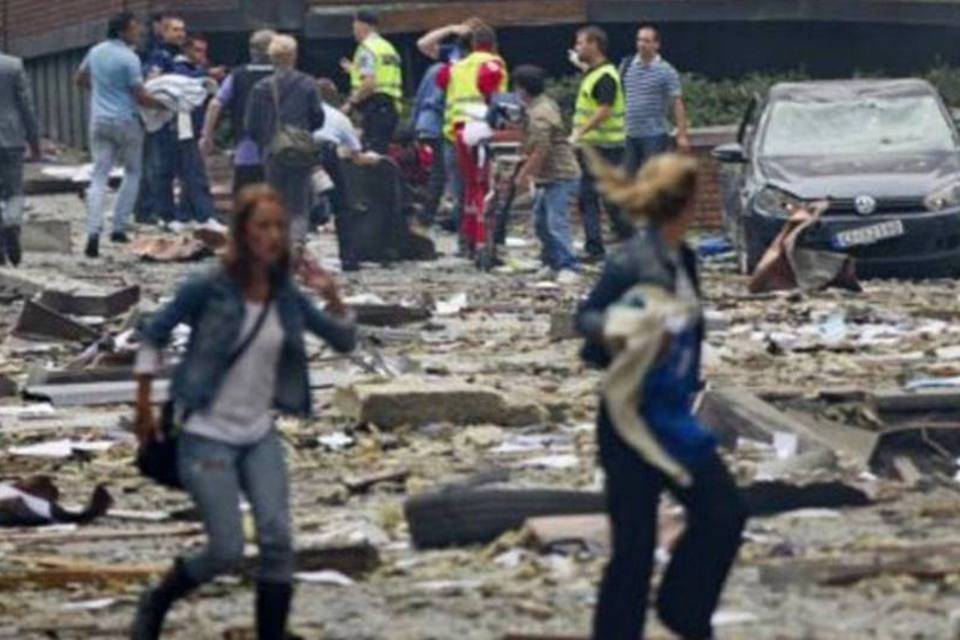 Câmera de loja gravou momento de explosão em Oslo | Exame