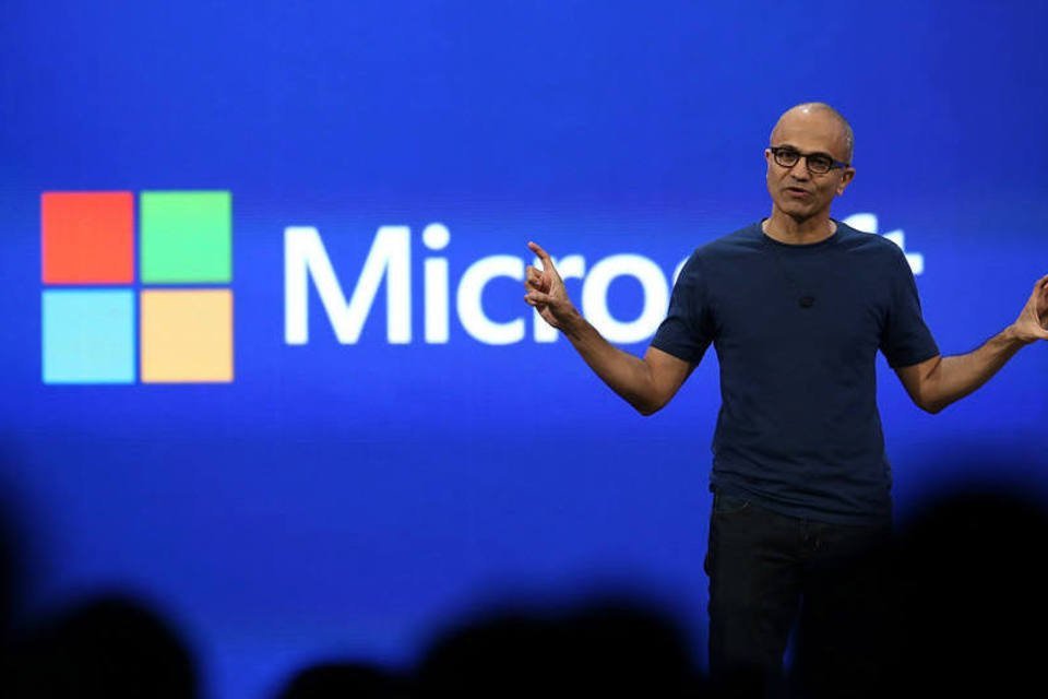 Satya Nadella, CEO da Microsoft, no evento Build 2014