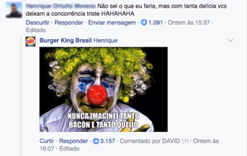 Burger King responde usuários com memes em tempo real