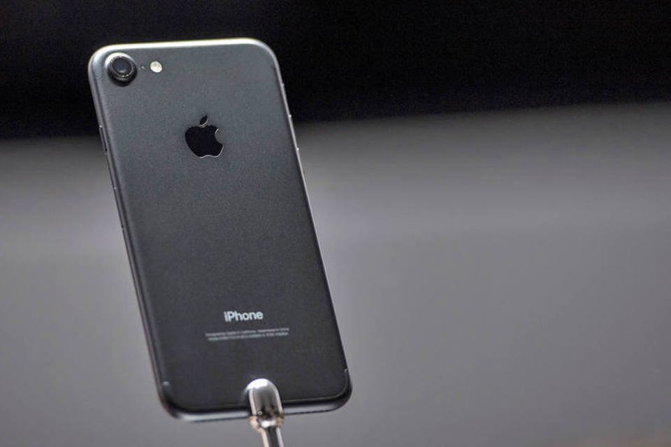 iPhone 7 em exibição no dia que foi apresentado pela Apple