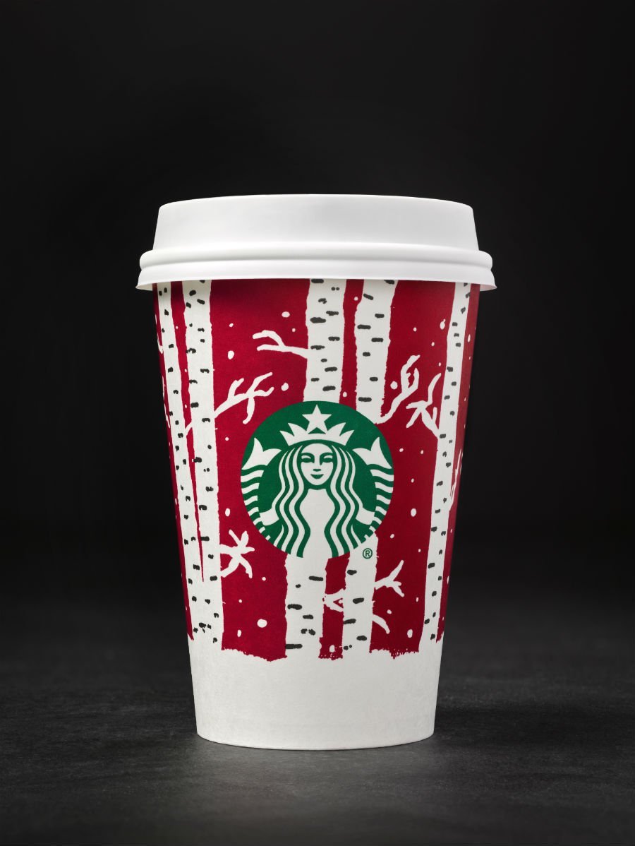 Copos especiais de Natal do Starbucks: dez modelos com desenhos criados por consumidores