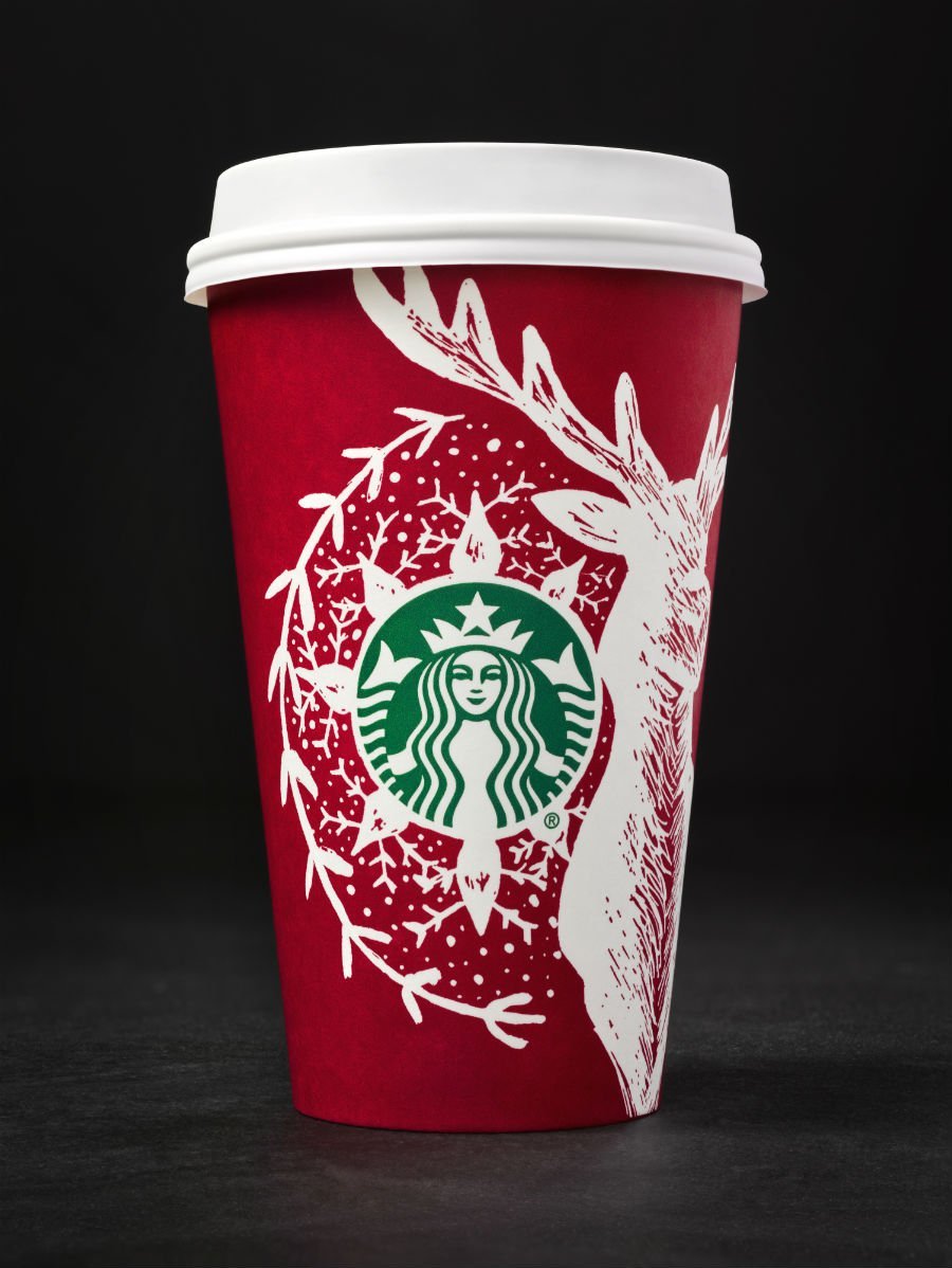 Copos especiais de Natal do Starbucks: dez modelos com desenhos criados por consumidores