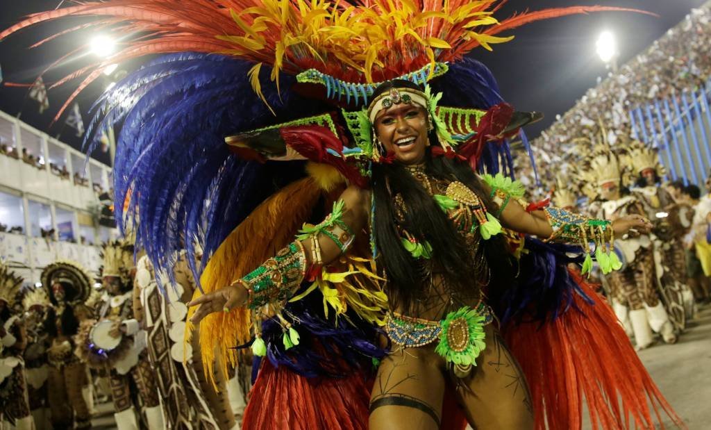 Desfile da Beija-flor no carnaval do Rio de Janeiro, dia 27/02/2017