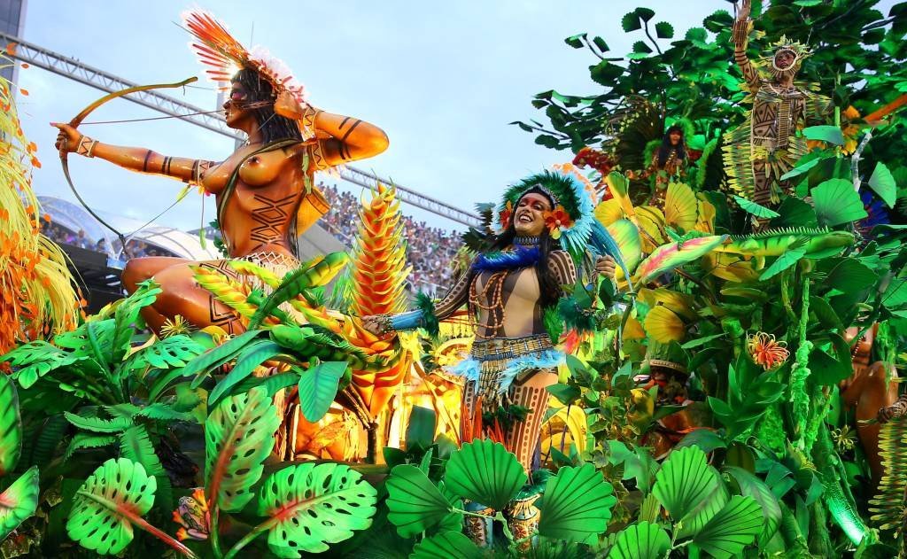 Desfile da Beija-flor no carnaval do Rio de Janeiro, dia 27/02/2017