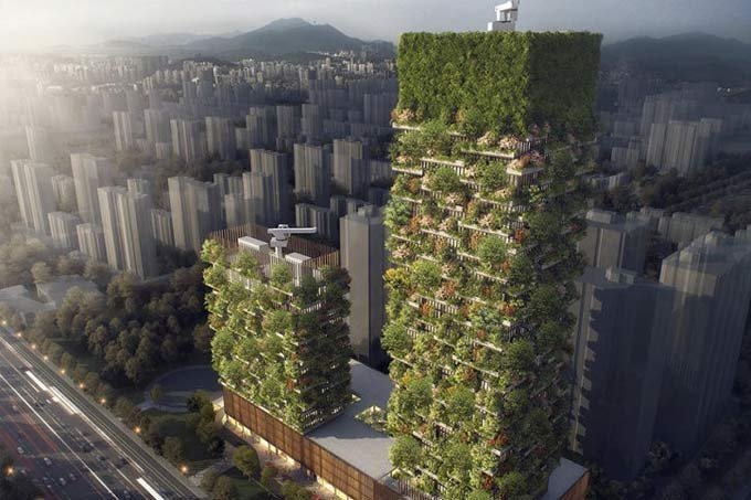 Nanjing Green Towers: projeto será composto por duas torres repletas de verde.