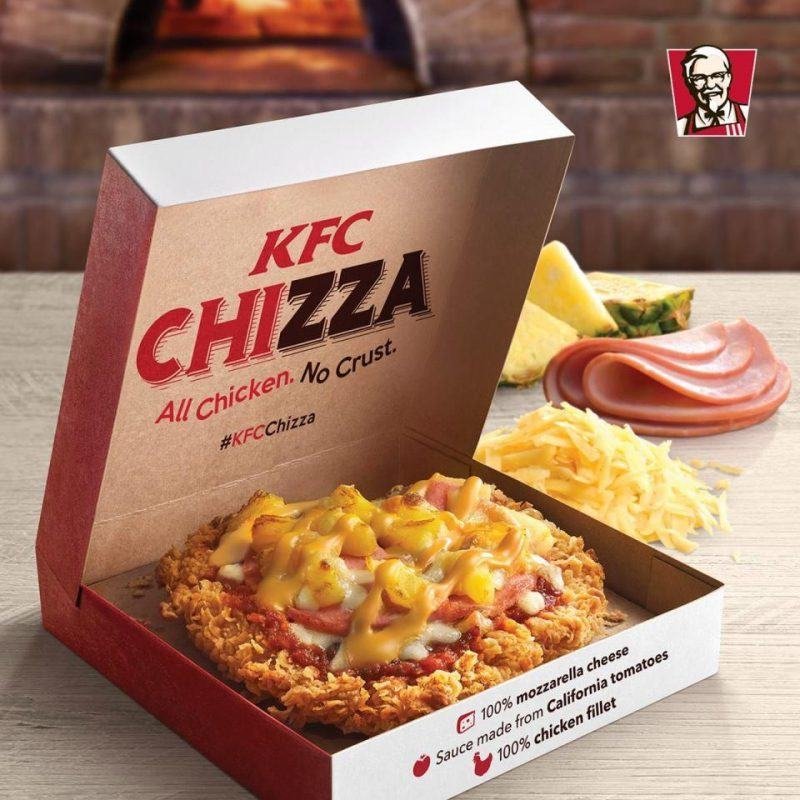 Chizza: criação do KFC mistura frango frito com pizza