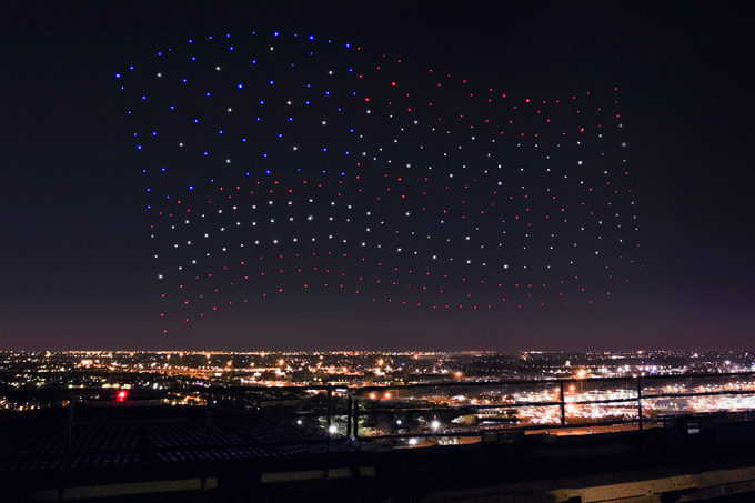 Drones da Intel no Super Bowl