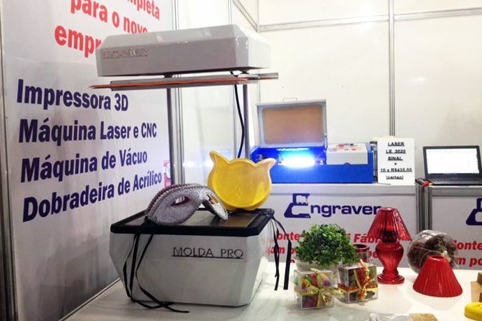 Máquina da MoldaPro na Feira do Empreendedor: evento do Sebrae 2017