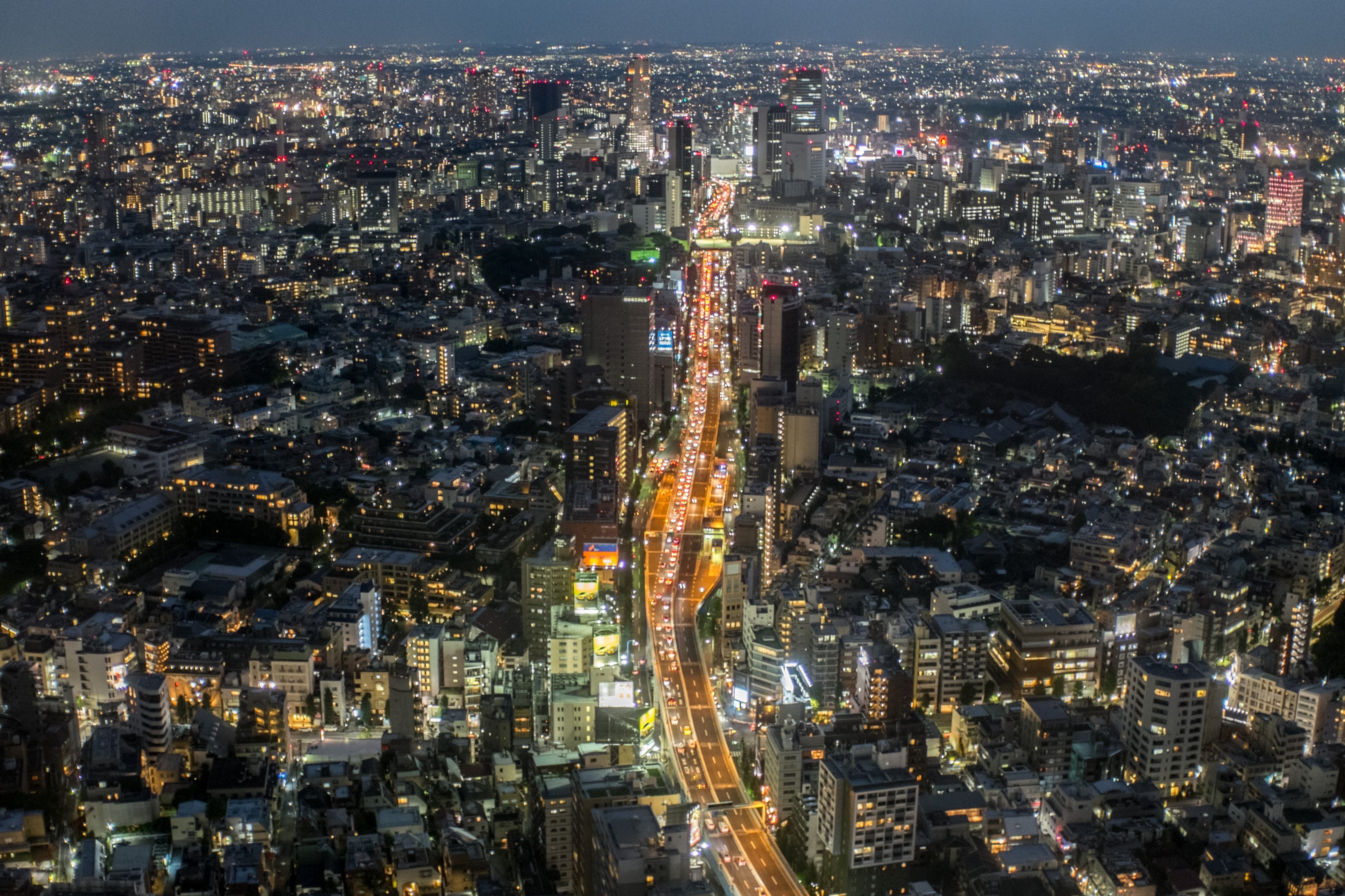 Vista da Torre Mori da cidade de Tóquio, no Japão, dia 21/09/2015