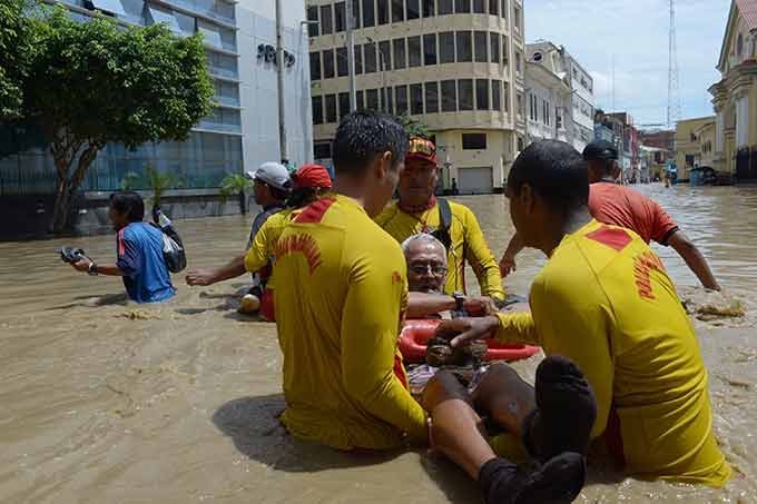 Enchentes no Peru em março de 2017.