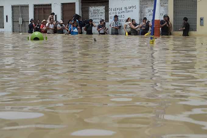 Enchentes no Peru em março de 2017. 