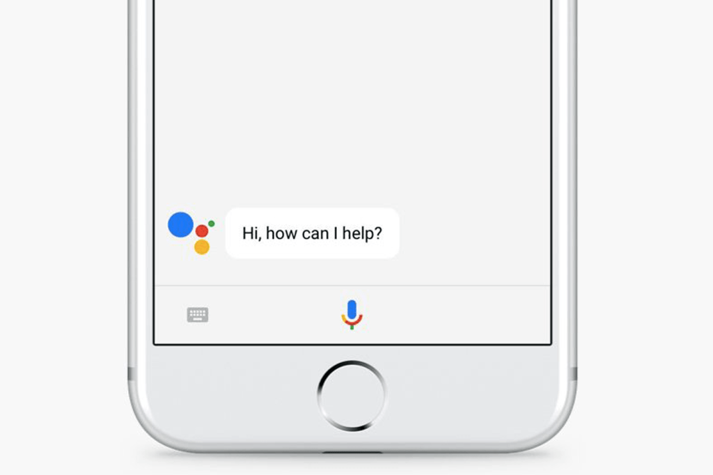 Google Assistente funcionando em um iPhone