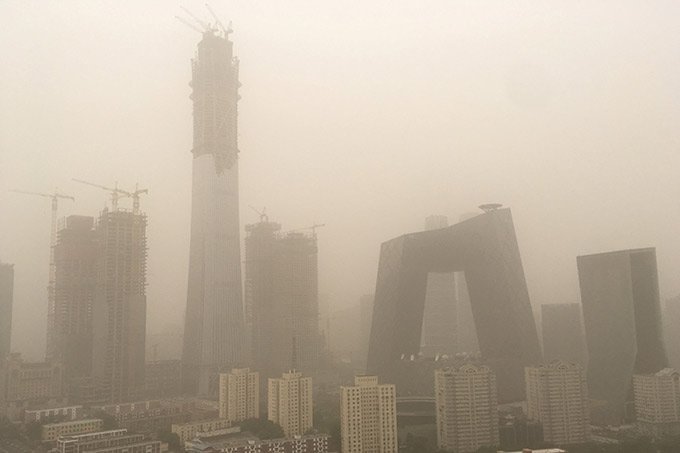 Tempestade de areia na China em 04.05.2017