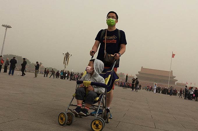 Tempestade de areia na China em 04.05.201