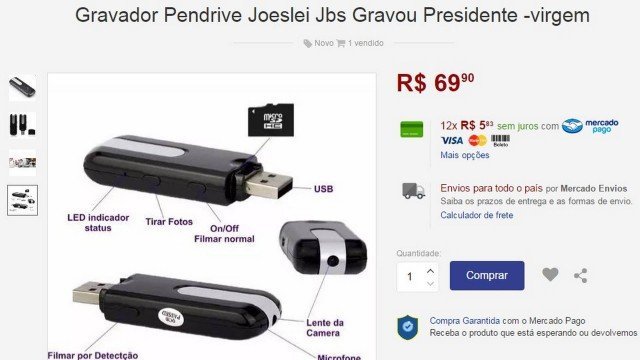 Pendrive Joesley Mercado Livre