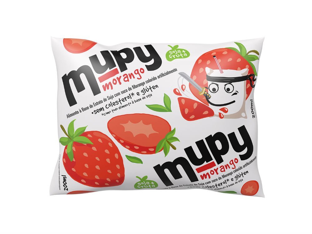 Nova embalagem de Mupy: marca apresentou novo logo e identidade visual