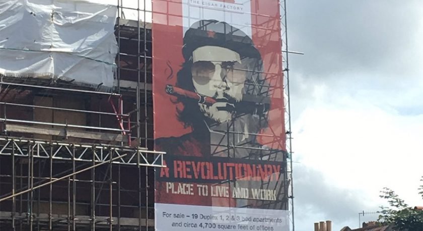 Anúncio em Bristol: Che Guevara em propaganda de apartamentos