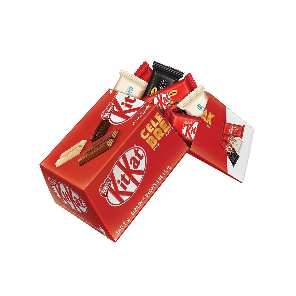 KitKat Celebreak: caixa para dar de presente traz vários tipos de KitKat