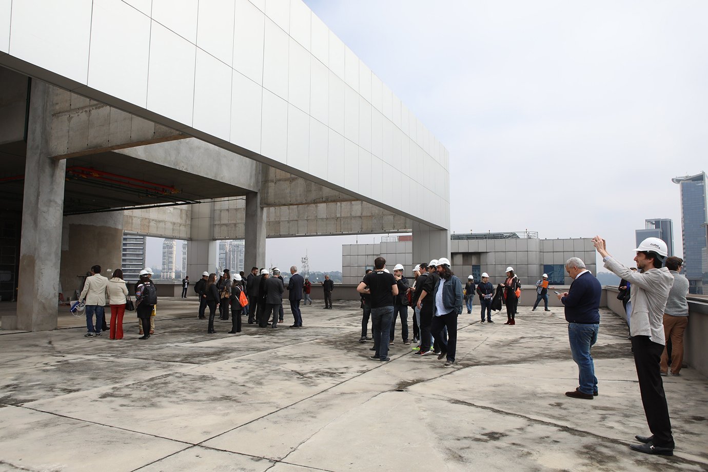 Andar de cobertura do novo prédio do Cubo Coworking Itaú