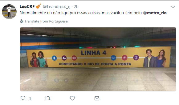 Publicidade metrô Rio