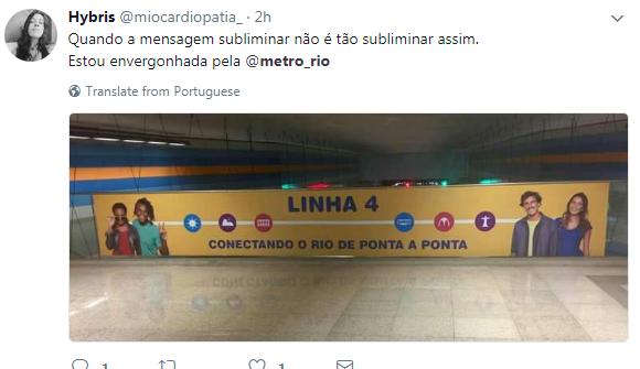 Publicidade metrô Rio