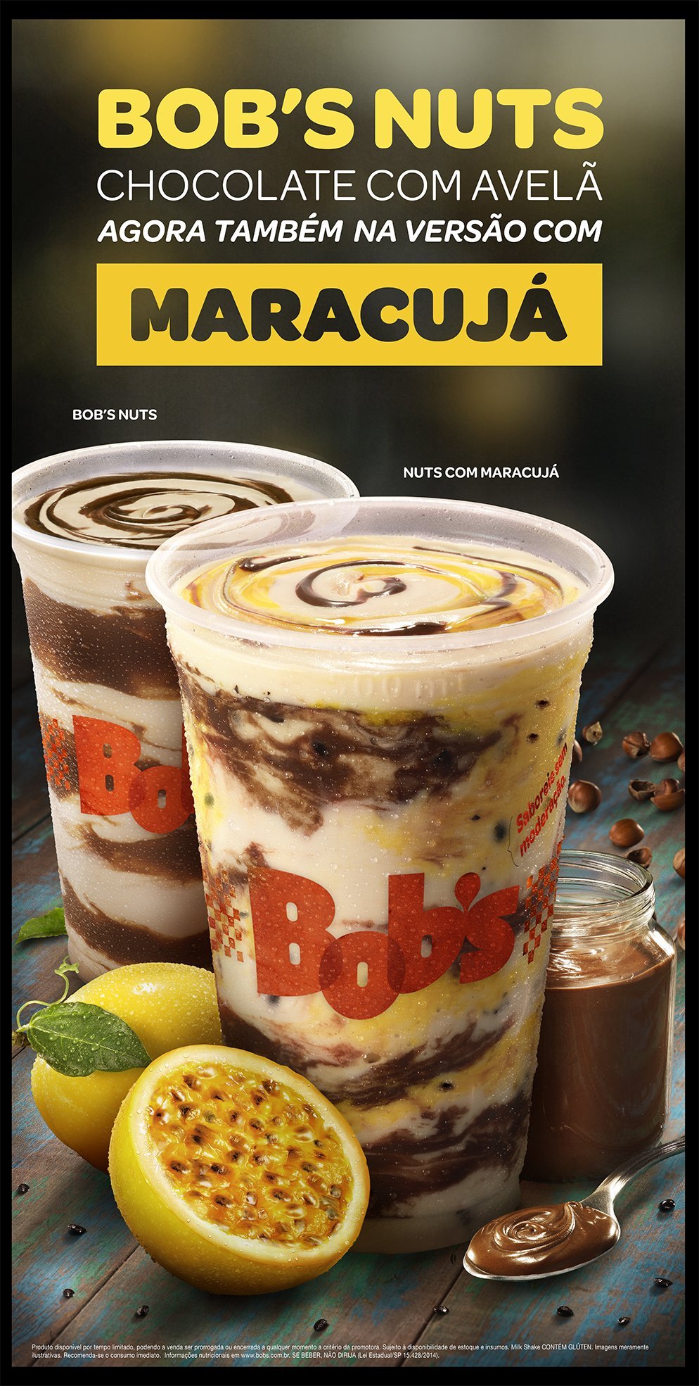 Novo milk shake do Bob's: Nuts com maracujá