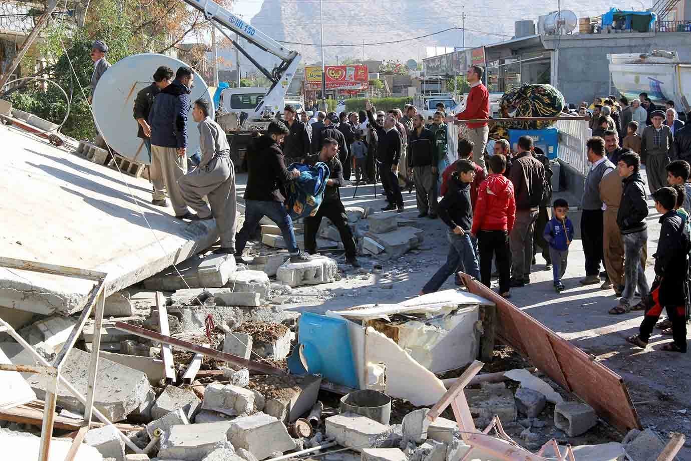 Terremoto na fronteira do Iraque e Irã em 12 de novembro de 2017.
