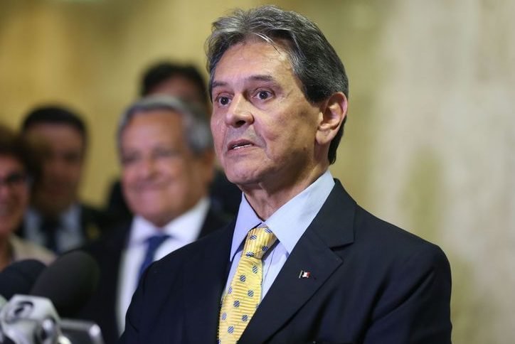 Presidente Nacional do PTB, Roberto Jefferson, fala à imprensa após reunião com o presidente Michel Temer, no Palácio do Planalto