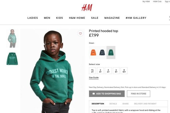 H&M: acusação de racismo por conta de moletom