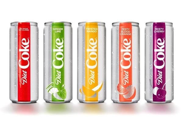 Nova Diet Coke: lançamento nos EUA com novas embalagens e quatro novos sabores