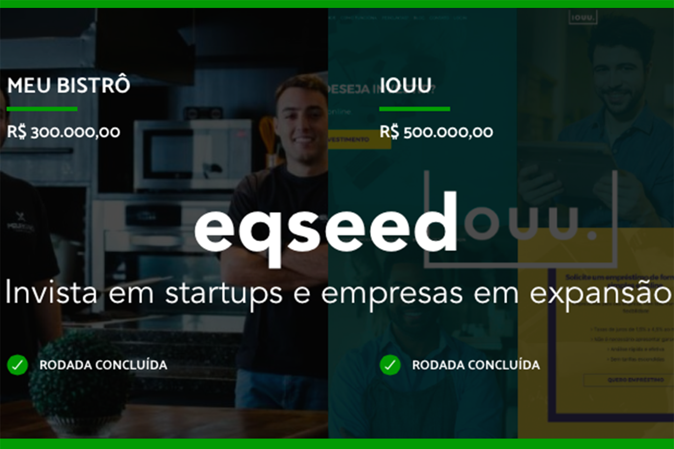 Alguns exemplos de startups na plataforma Eqseed